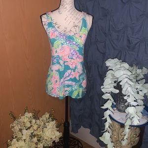 Lilly Pulitzer Tank Top Sz Large EUC, bright colors, casual, feminine, soft